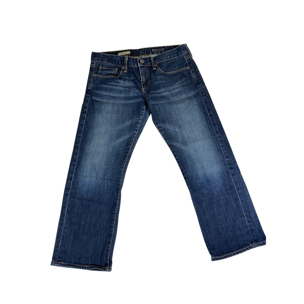 AG Adriano Goldschmied Tomboy Crop Jeans 29R Relaxed Straight Leg Blue Denim